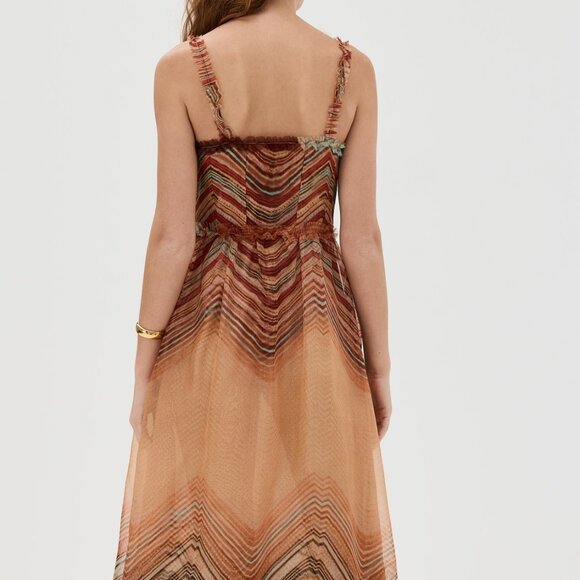 NEW ULLA JOHNSON Women's Gisele Dress In Tierra Size 4 - Picture 5 of 8